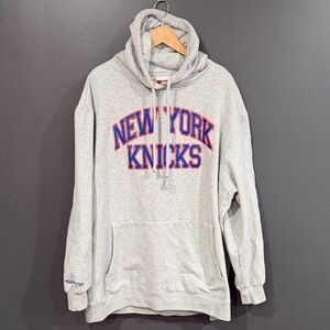 Mitchell & Ness Light Gray New York Knicks Hoodie